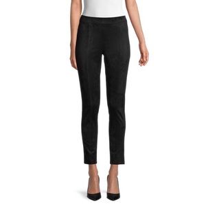 Calvin Klein Womens Black Faux Suede Power Stretch Leggings Pants size XS